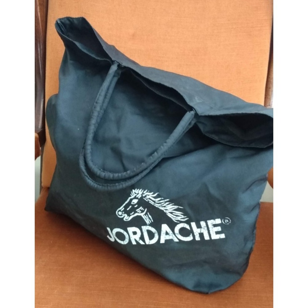 V I N T A G E Jordache Nylon Tote Bag 1980's Snap Top Monochrome Mall Retro Prep